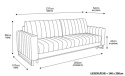 Rozkładana sofa Espada - 3os. -