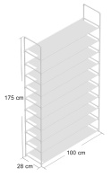 Stojak na buty z możliwością układania w stosy na 40 par butów