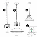 Lampa wisząca Barringer 1-Light z akcentami z PCV